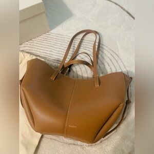Polene Cyme mini textured camel
